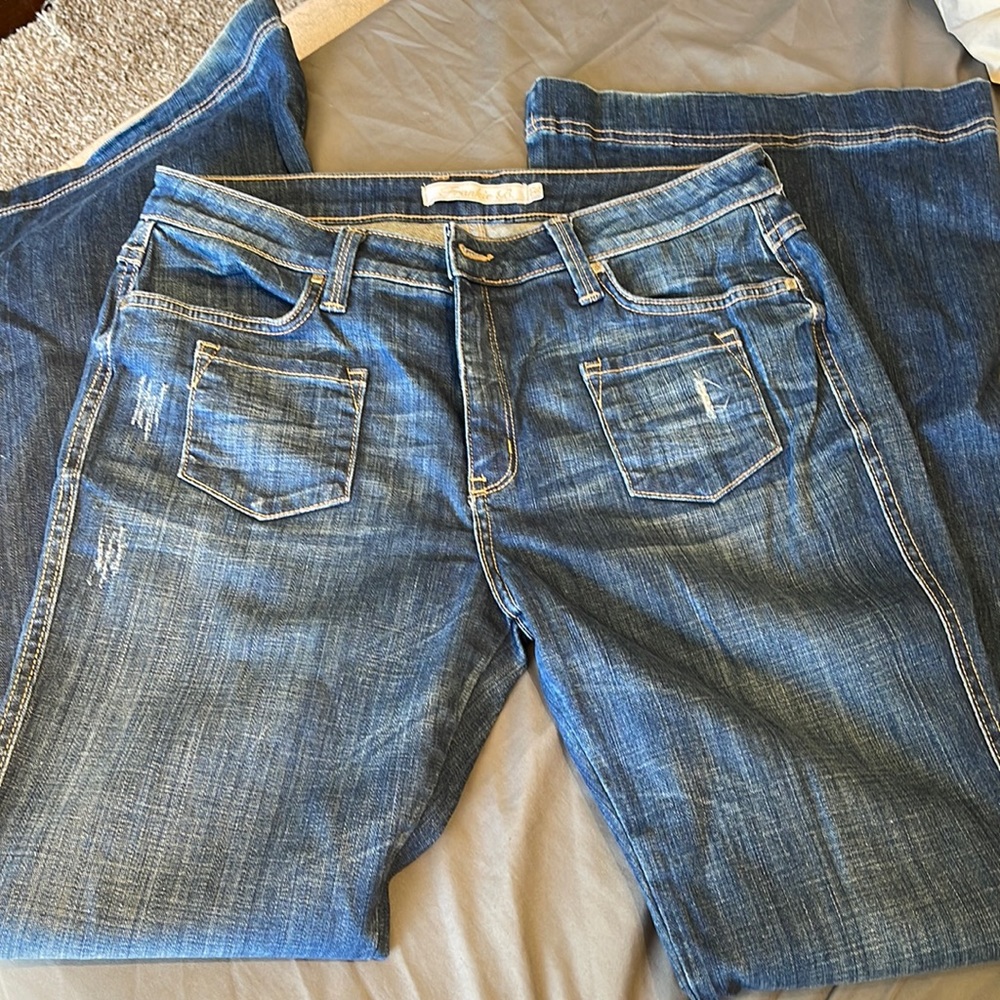 sz32 Frankie B 6 pocket flare leg jean